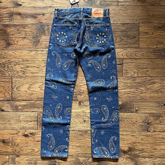 Levis Premium Lot 420 Snoop Dog Edition 501 Unreleased 30 x 32 Paisley Print - Picture 15 of 15